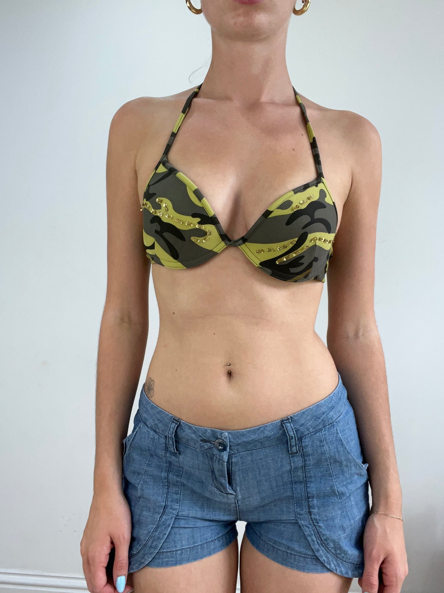 vintage edit twenty eight | small khaki bikini set with camo print