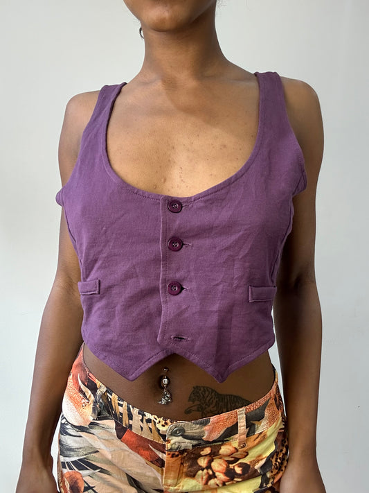 BEST PICKS | medium purple waistcoat cropped top
