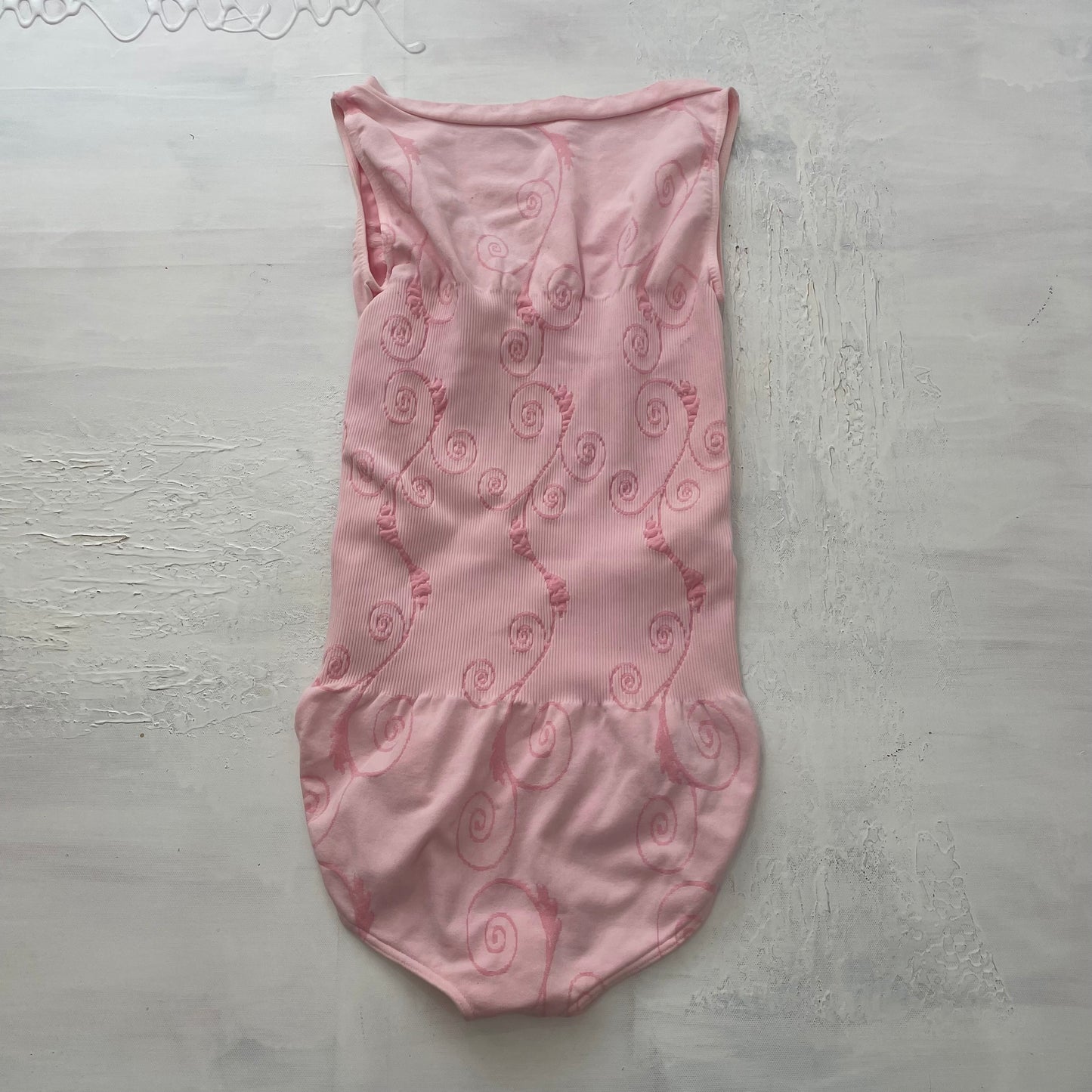 GRUNGE COQUETTE DROP | small pink patterned shapewear bodysuit
