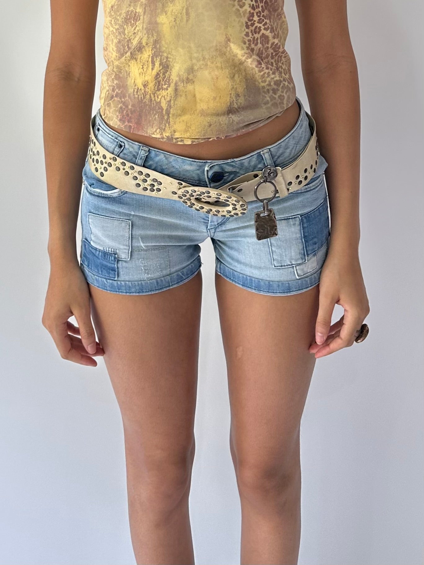 festival drop | cream studded statement belt