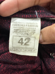 vintage edit: fashion week | small red and black denim jeans