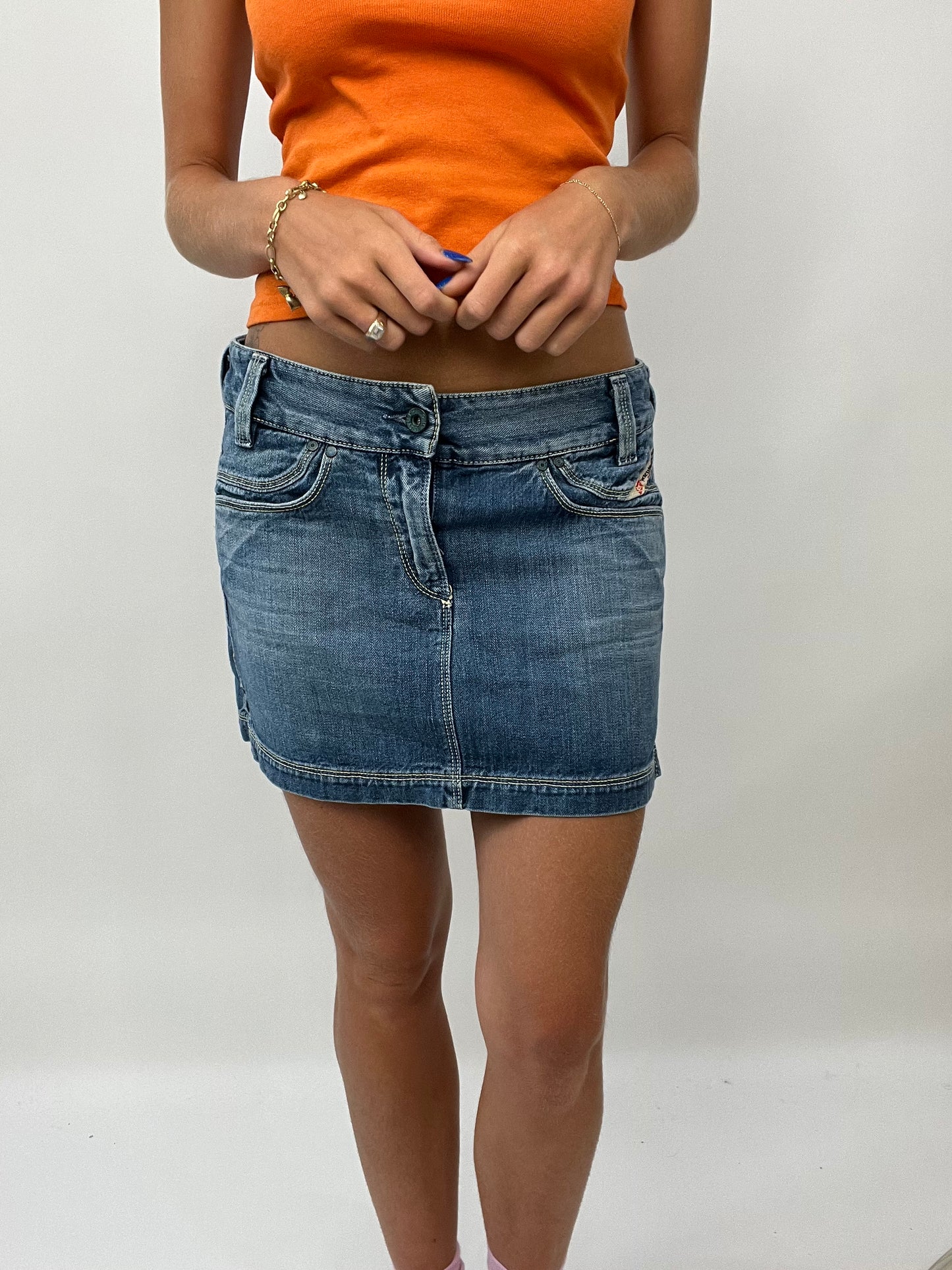 FRUITY DROP | small diesel blue denim skirt