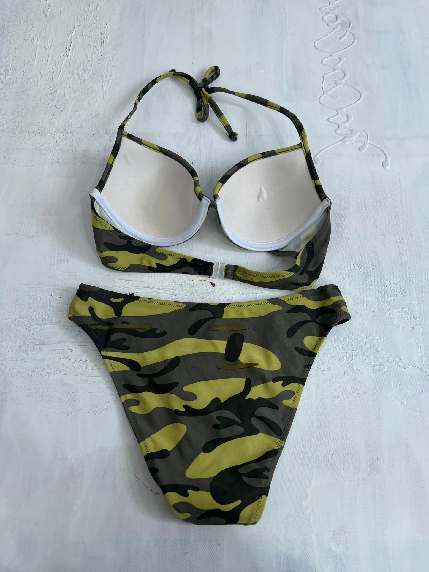 vintage edit twenty eight | small khaki bikini set with camo print