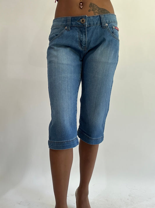 wag drop | small blue denim cropped jeans