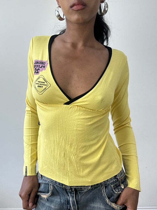 BEST PICKS | small yellow long sleeve top with cutout back detail