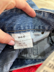 חצאית מדנים ⁨dolce & gabbana⁩ בשטיפה בהירה – כחול – מידה ⁨m⁩ – ⁨summer edit⁩