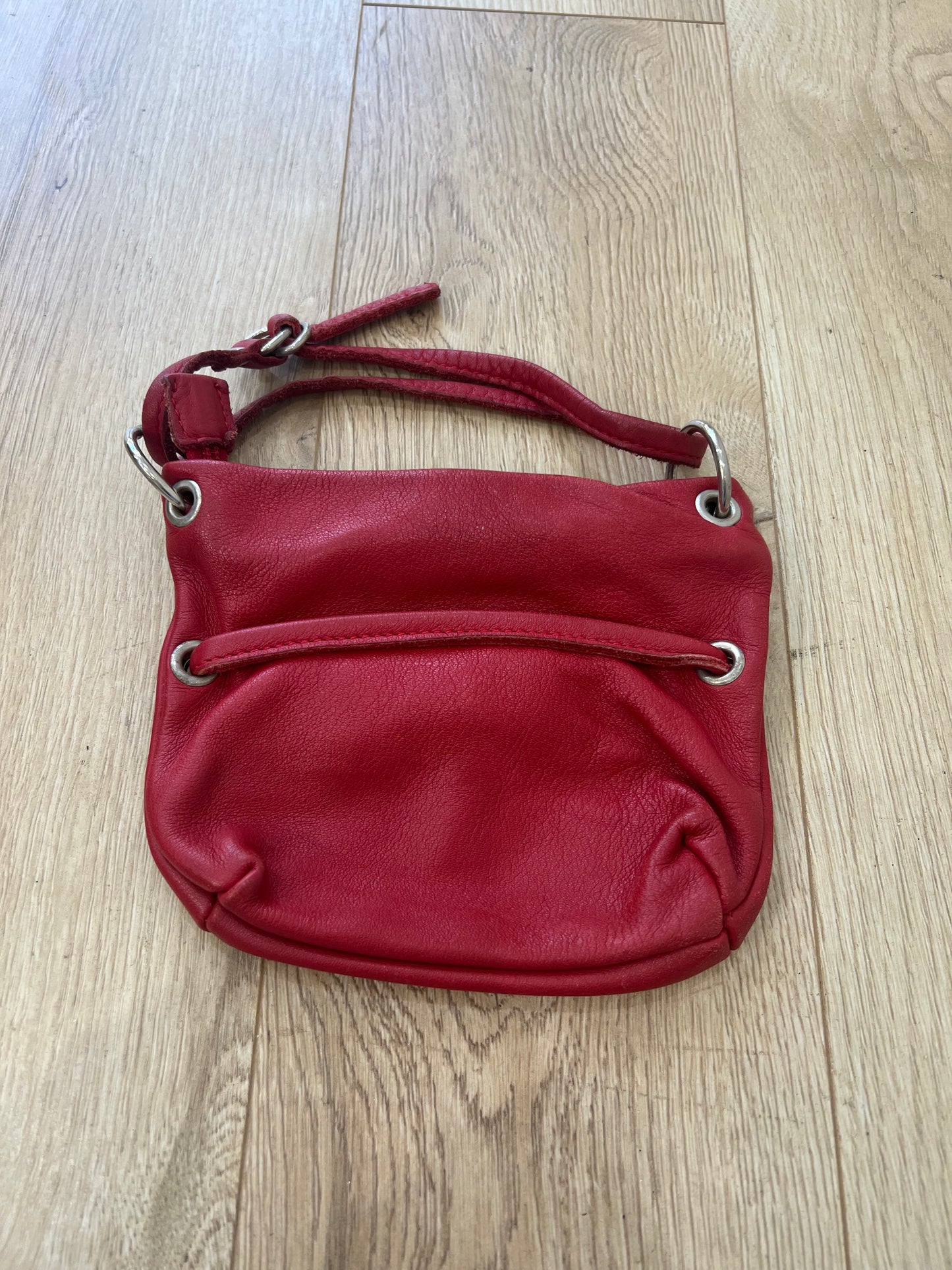 vintage edit: wedding guest | small red faux leather mini clutch bag