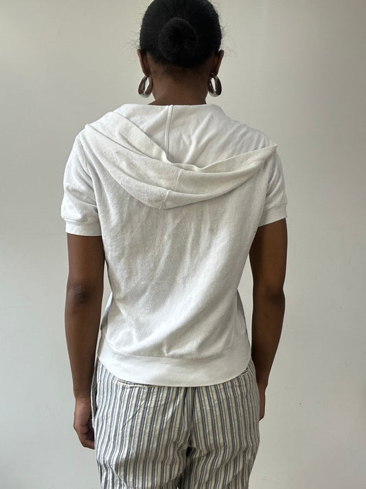 🧼vintage edit thirty-one | small white short sleeve hoodie