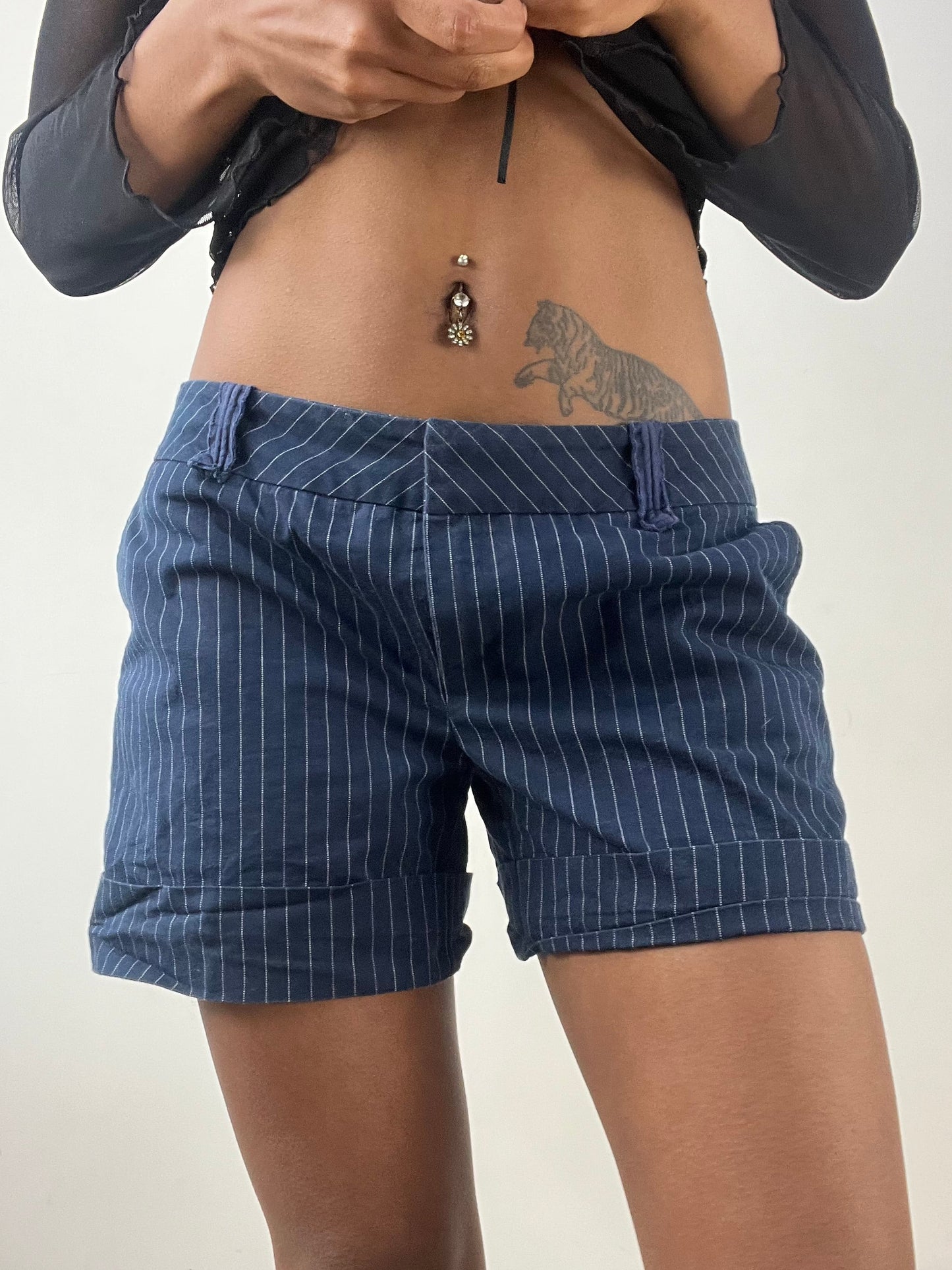 BEST PICKS | small blue and white pinstripe shorts