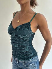 BEST PICKS | small blue iridescent corset style top