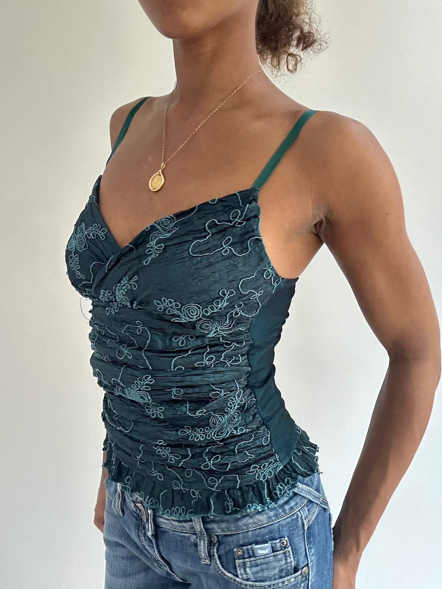 BEST PICKS | small blue iridescent corset style top