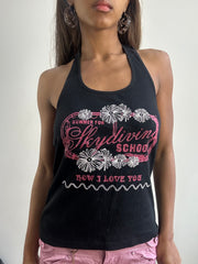 2016 edit | small/medium black halterneck tank top