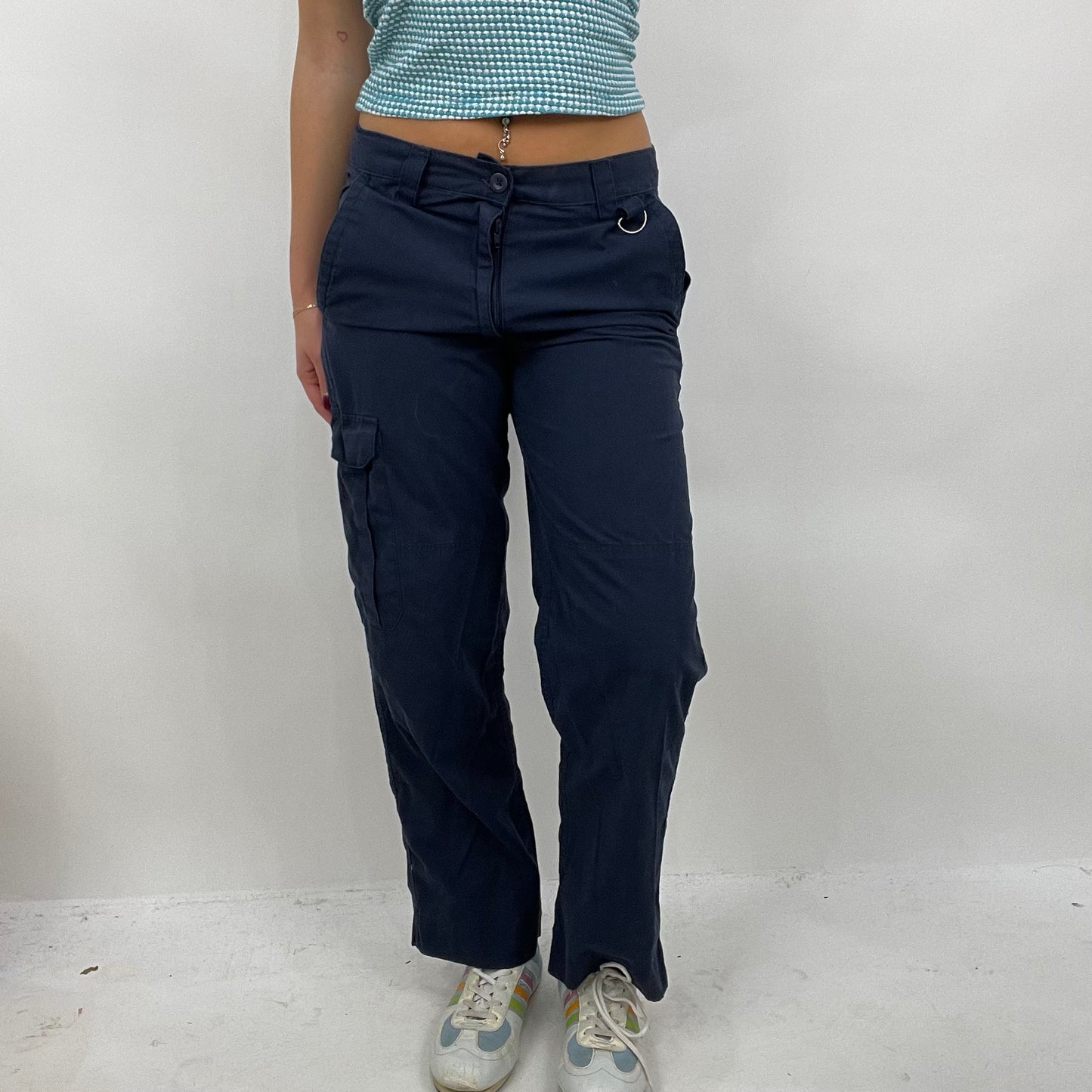 CHALET GIRL DROP | small navy cargo trousers