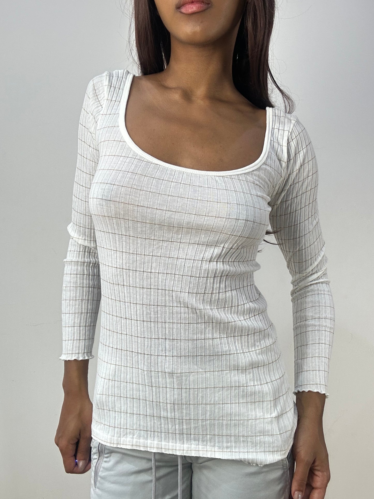 vintage edit thirty-three | extra small white intimissimi long sleeve top