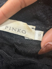 vintage edit: valentine’s day | small black pinko cropped mesh top