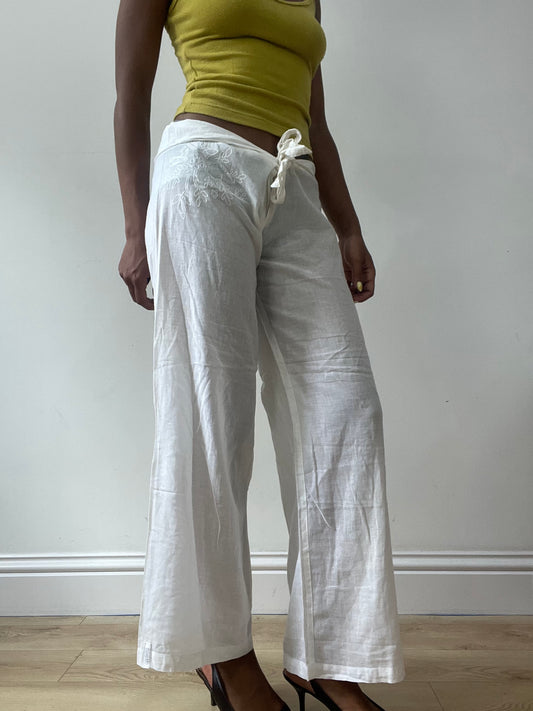 BEST PICKS | medium white o’neill wide leg linen trousers