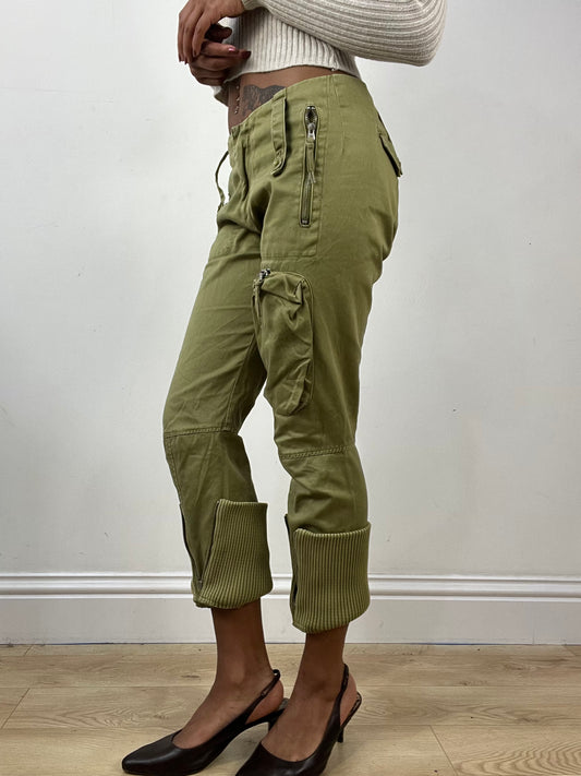 vintage edit thirty-four | small green miss sixty cargo trousers