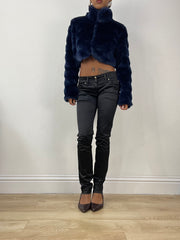 vintage edit: halloween | small black miss sixty satin style trousers