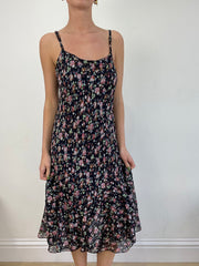 BEST PICKS | small navy and pink floral midi dress