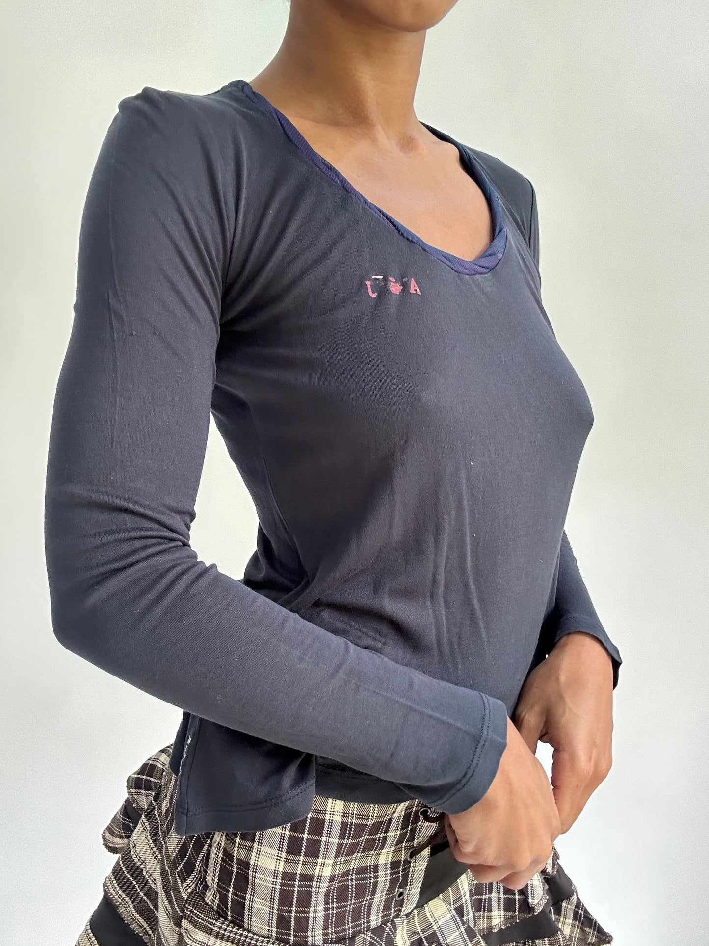 BEST PICKS | small/medium dark gray armani long sleeve top