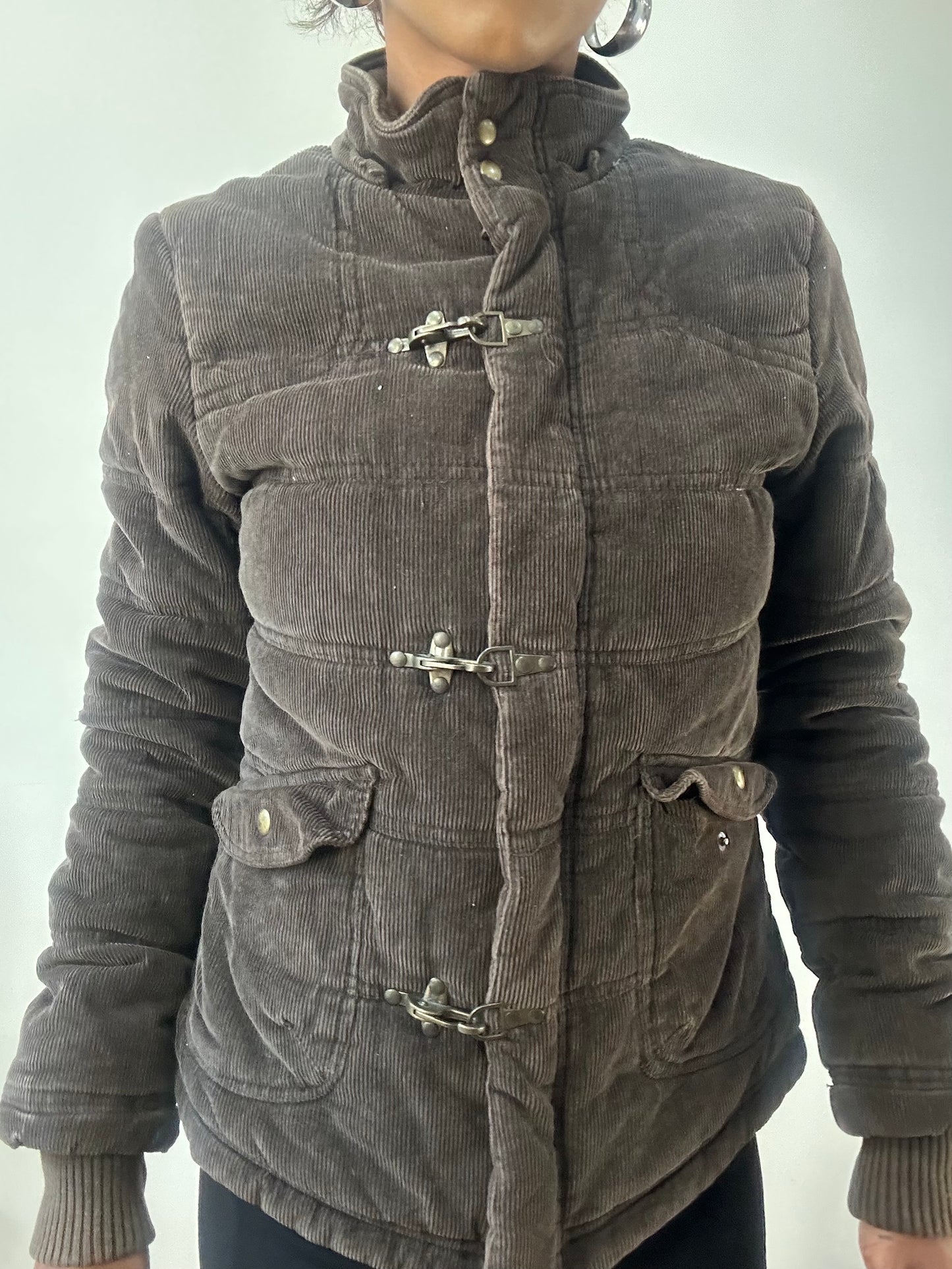 AUTUMN EDIT | small brown corduroy puffer jacket
