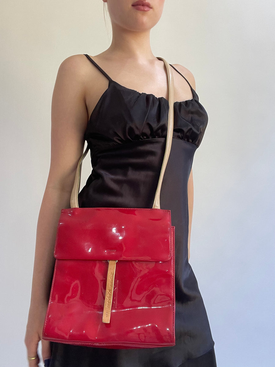 Y2K| small red silvia kelvyn handbag