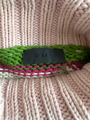 gilmore girls | medium pink and green striped turtleneck jumper