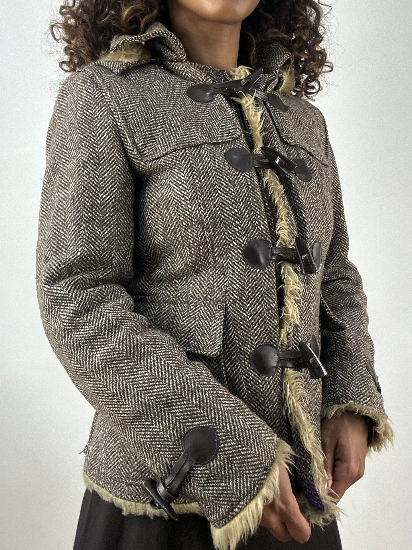 vintage edit thirty-four | small brown tweed style jacket