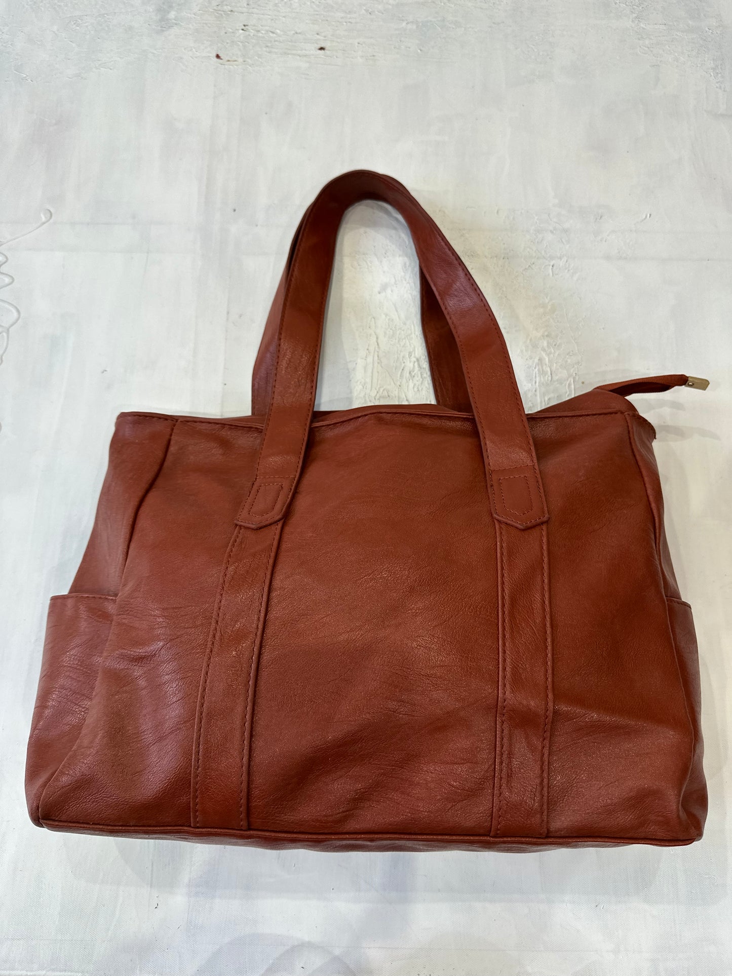 winter edit | red brown faux leather shoulder bag