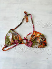 festival drop | Pequeno/mediano floral padrão bikini vestido de cabeça feminina