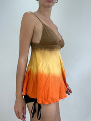 💻🩵 vintage edit twenty eight | medium old label bershka ombré floaty vest