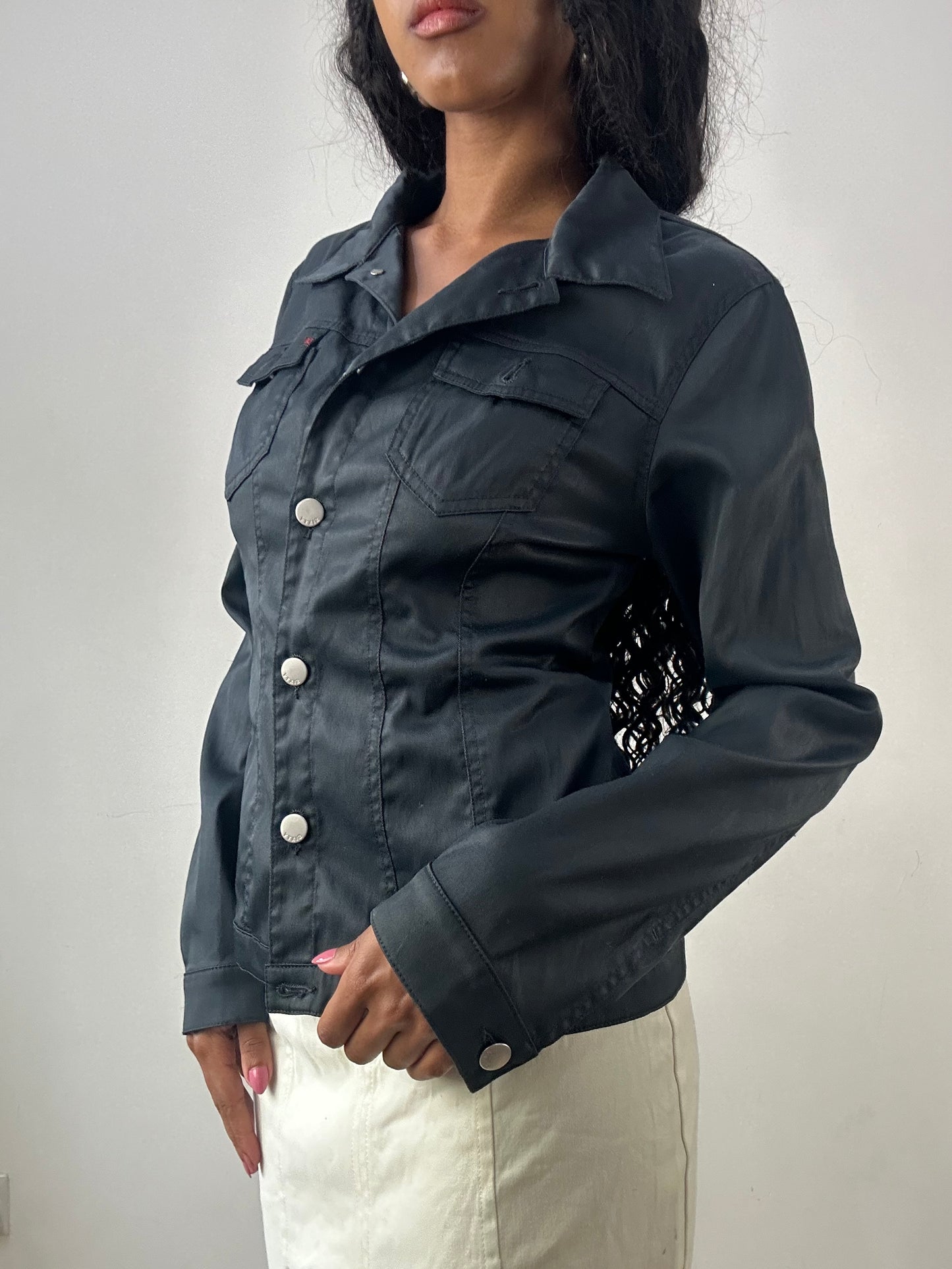 vintage edit: festival | medium black miss sixty button up jacket