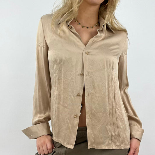 12 DAYS OF XMAS DROP | small gold silk shirt