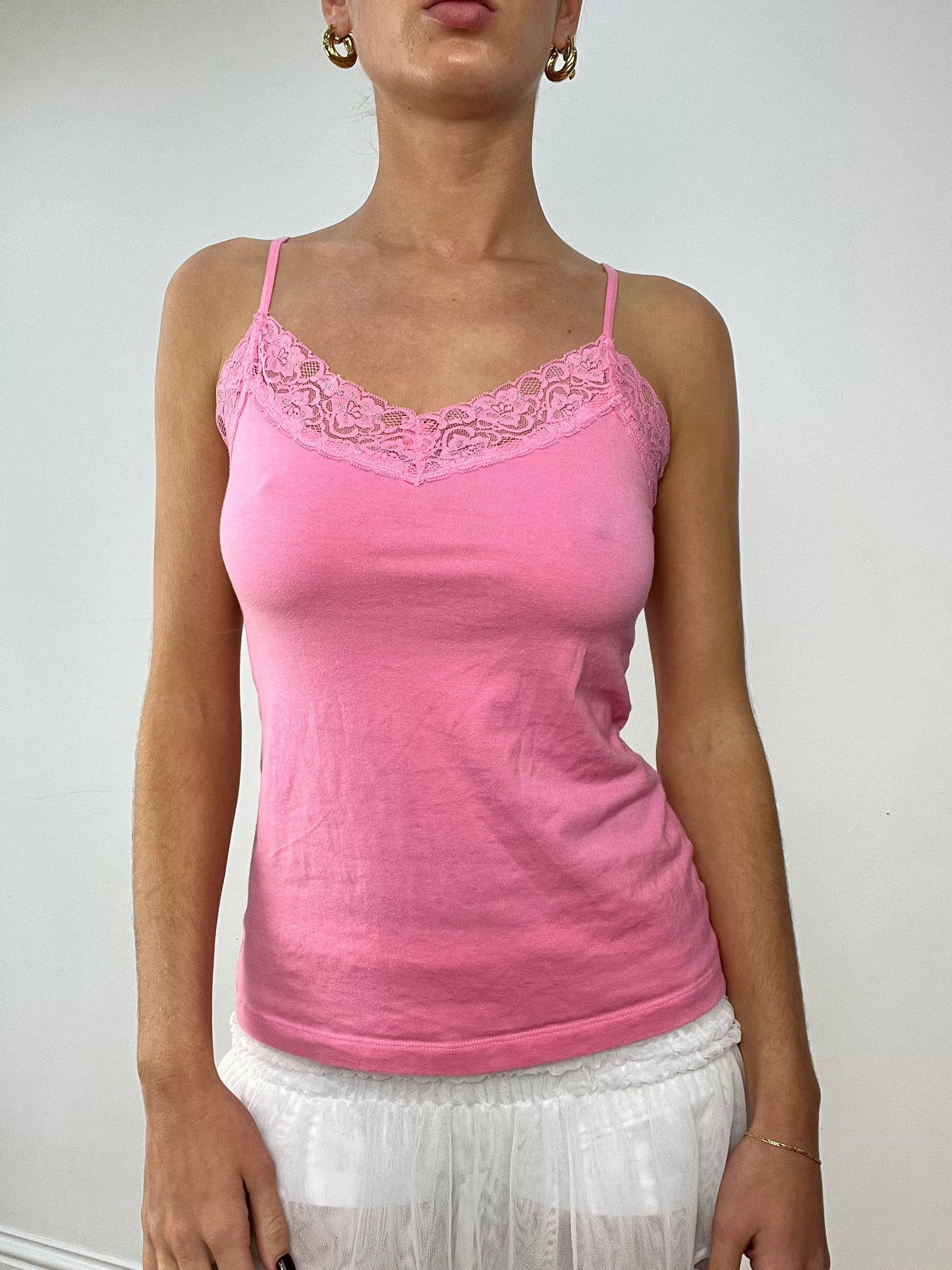 BALLETCORE | small pink lace cami