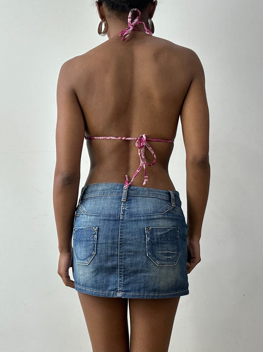 midsummer edit | small pink floral/polka dot bikini