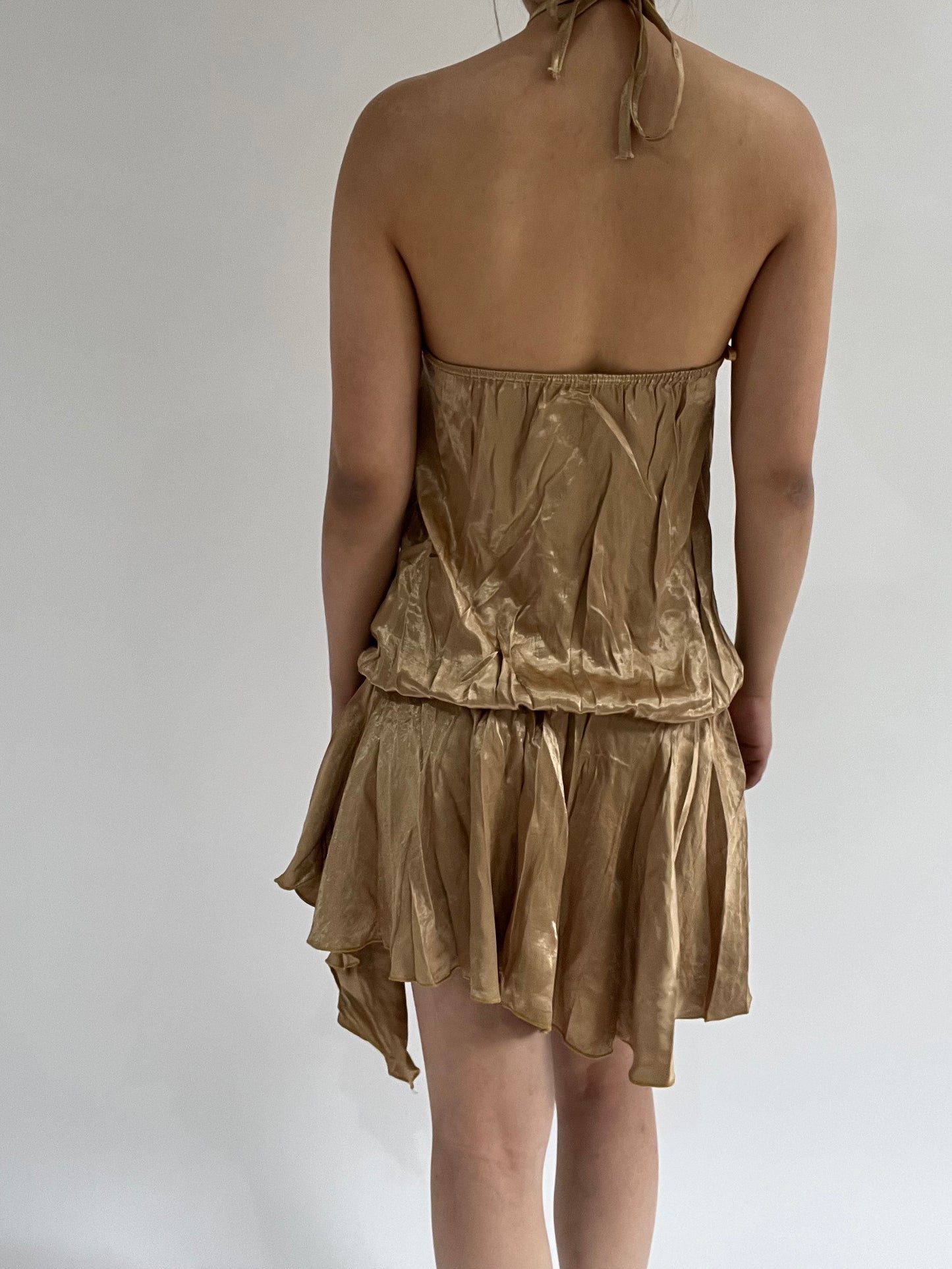 ‼️ medium golden sequin detail dress