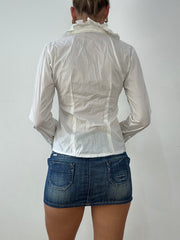 💻AUTUMN ESSENTIALS | small white ruffle long sleeved shirt