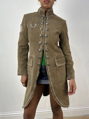 vintage edit thirty-six | taille: S · couleur: kaki · article: veste · détails: militaire + true religion