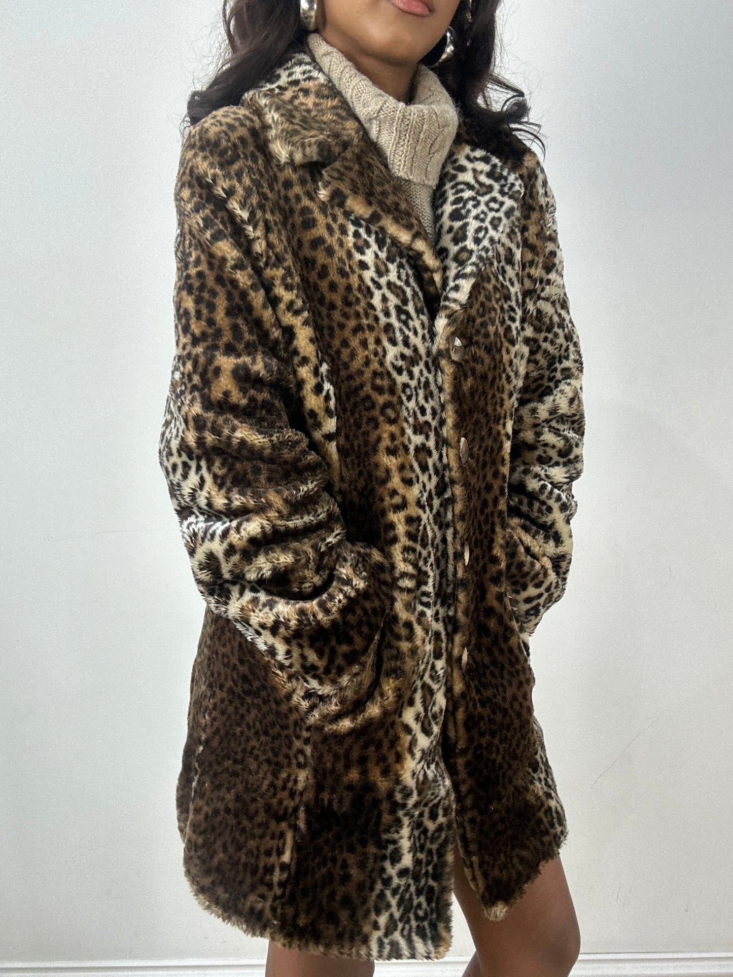 BEST PICKS | small brown faux fur leopard print coat