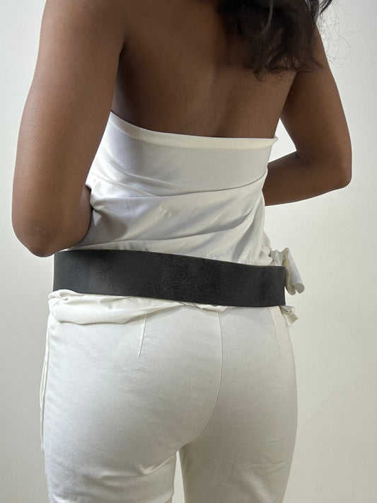 BEST PICKS | black roberto cavalli belt with rhinestone logo buckle
