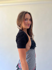 back to school drop | small black short sleeve bolero