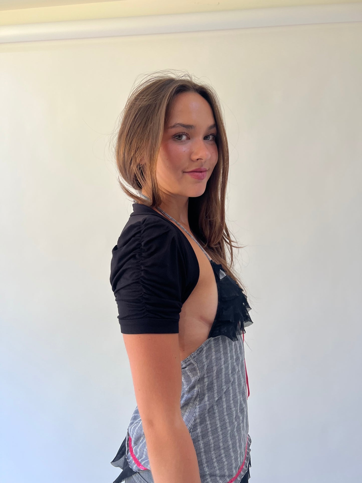 back to school drop | small black short sleeve bolero