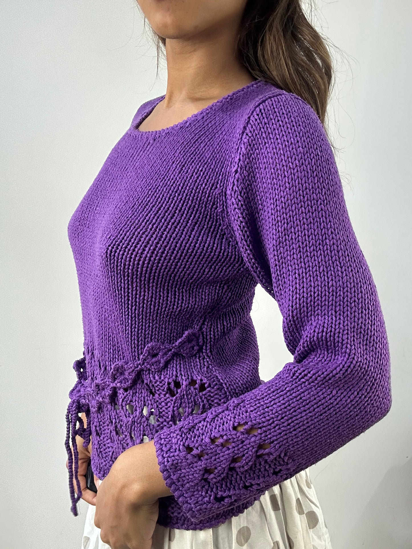 easter edit | small purple knit belted jumper