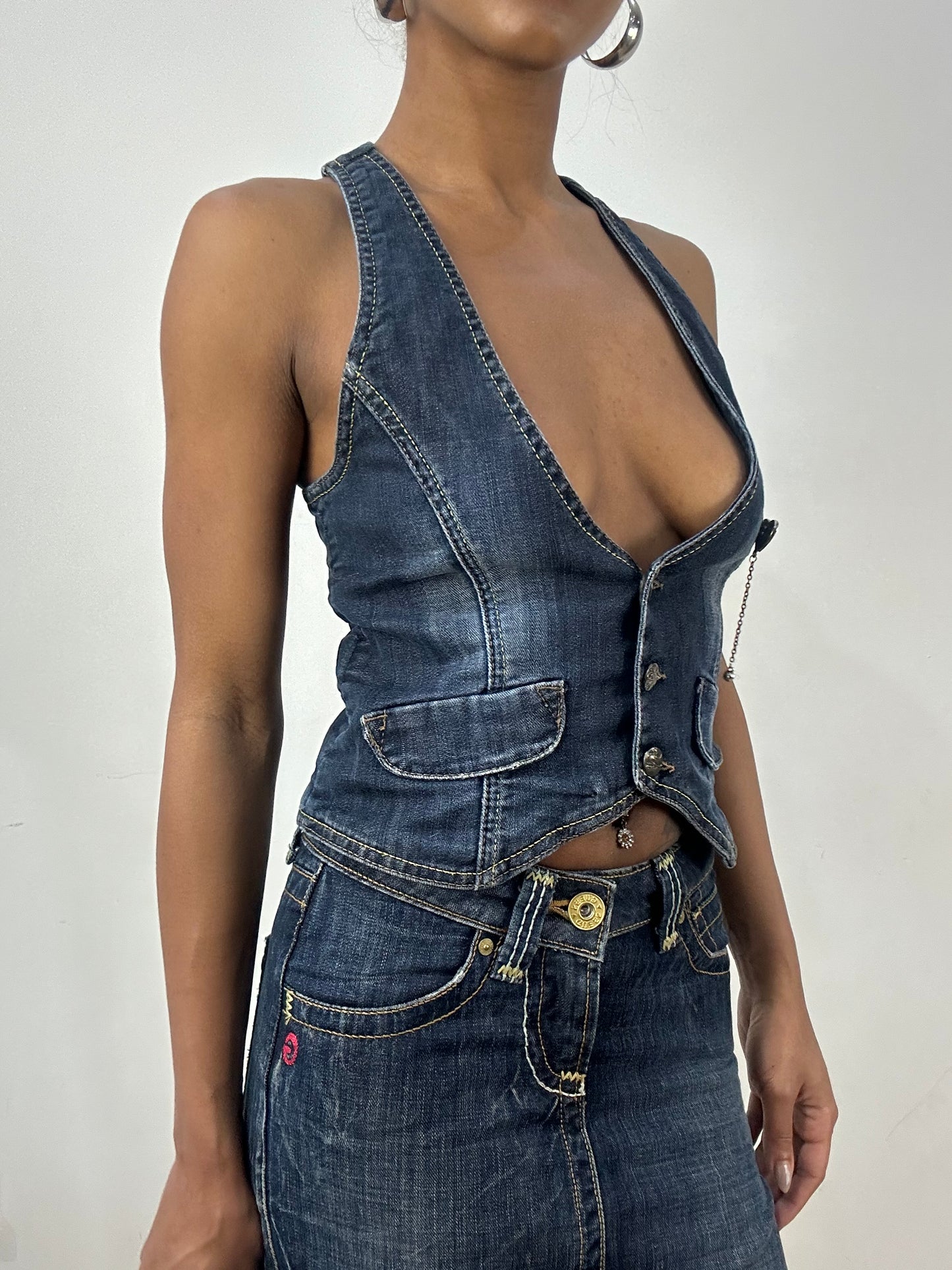BEST PICKS | extra small blue old berskha denim waistcoat