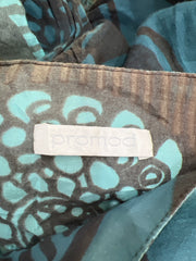 aquamarine drop | small blue and green patterned midi skirt