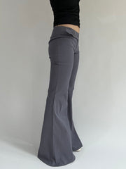 ‼️ | grey belt detail fitted trousers