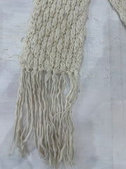 BEST PICKS | extra long white knit scarf with tassels