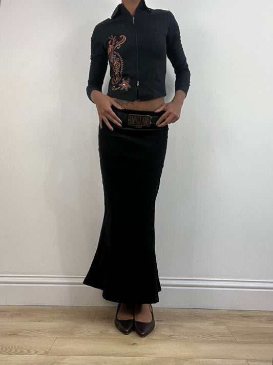 winter edit | black gaultier jeans leather belt with logo buckle