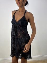 MOB WIFE DROP | small black lace babydoll style lingerie dress