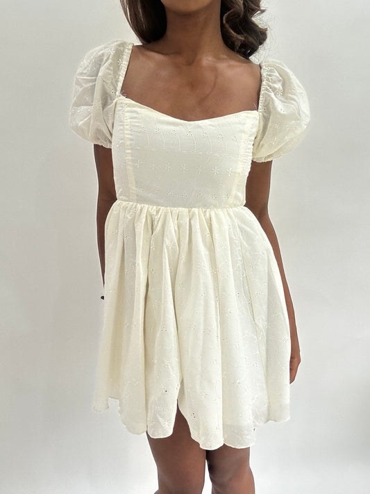 #440 SAMPLE SALE | extra small white unreleased flossie فستان